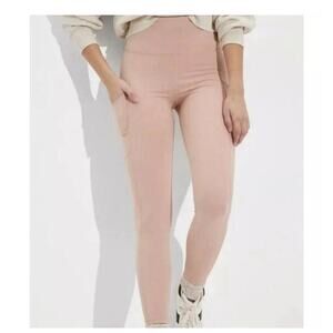 NWT American Eagle AE The Everything Pocket Legging Pink Rose High Waste Size L